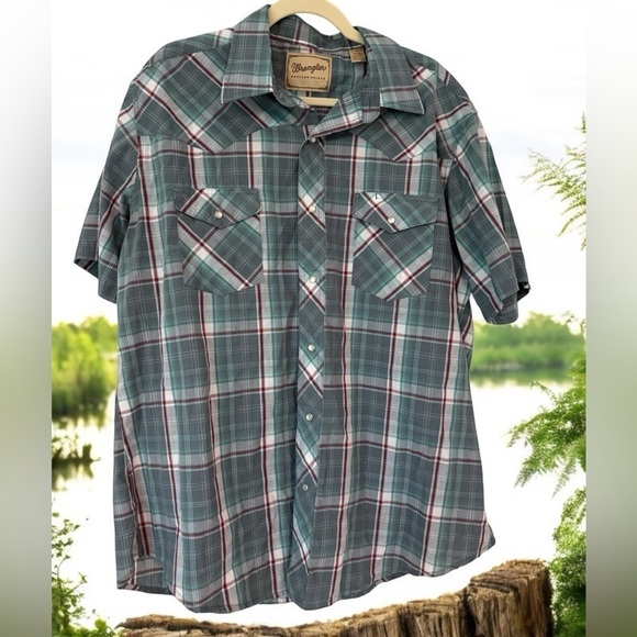 Mens wrangler button up short sleeve size xl
Western wear pearl snap buttons - Picture 1 of 3